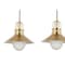 Jonathan Y Colin 3-Light 35" Adjustable Iron/Glass Retro Hurricane Triple Linear LED Pendant, Brass Gold JYL6121A - alternate 4