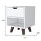 Homeroots 19" White Wood One Drawer Nightstand 543698 - alternate 6