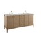 James Martin Vanities Kinnsden 72" Double Vanity, Weathered Oak w/ 3 CM Carrara Marble Top D680-V72-WTO-3CAR - alternate 6