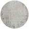 Homeroots 8' Gray And Ivory Round Abstract Washable Indoor Outdoor Area Rug 612330 - alternate 5