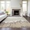 Homeroots 5' X 8' Ivory And Beige Abstract Washable Indoor Outdoor Area Rug 613633 - alternate 3