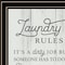 Homeroots Laundry Rules 1 Black Framed Print Bathroom Wall Art 416177 - alternate 3