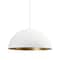 Homeroots White Single Metal Dimmable Ceiling Light With White Shades 611619 - alternate 2
