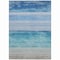 Homeroots 3' X 5' Sky Blue Striped Washable Indoor Outdoor Area Rug 608139 - alternate 4