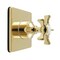 Kingston Brass Single-Handle Three-Way Diverter Valve with Square Trim Kit, Polished Brass KS3042NX - alternate 1