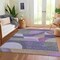 Homeroots 9' X 12' Purple Gray And Beige Geometric Washable Indoor Outdoor Area Rug 616740 - alternate 4