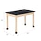 Diversified Spaces Plain Apron Table, Maple, Maple Wood Frame, 60 in W, Black/Maple P7604M30N - alternate 7