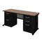 Regency Fusion Teachers Desk W/ Double Pedestal Drawer Unit, 72 in W X Wood, Metal, Noble Oak MDP7224NO - alternate 1