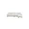 Homeroots 55" White Fabric Modular Sofa With Black Legs 568283 - alternate 1