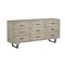 Homeroots 70in Light Brown Solid Wood Nine Drawer Sideboard 380211 - alternate 3