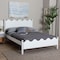Baxton Studio Malaya Modern White Wood Full Platform Bed with Scalloped Edges 256-14019-ZORO - alternate 3