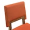 Armen Living Channell Wood Dining Chair in Walnut Finish with Orange Fabric - Set of 2 LCCHCHWAOR - alternate 4