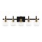 Jonathan Y Marais 36.5" 5-Light Iron/Glass Rustic Vintage LED Vanity Light, Black/Brass Gold JYL3556A - alternate 5