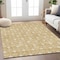 Homeroots 10' X 14' Gold And Ivory Geometric Washable Indoor Outdoor Area Rug 596032 - alternate 4