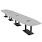 Skutchi Designs Arc Rectangle Meeting Room Table, 45 in W, 240 in L, Grey HAR-AREC-48X240-DOU.BK-U779-EBLK - alternate 1