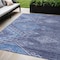 Homeroots 5' X 8' Navy Blue Charcoal And Gray Southwestern Washable Indoor Outdoor Area Rug 603552 - alternate 1