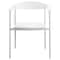 Leisuremod Kora Modern Leather Dining Arm Chair with Iron Legs in White KCW-21W - alternate 4