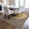 Homeroots 3' X 5' Brown And Beige Striped Washable Indoor Outdoor Area Rug 597151 - alternate 5