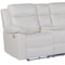 Homeroots Off White Faux Leather Reclining Curved Six Piece Sectional With LED And Console 643710 - alternate 6