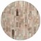 Homeroots 8' Taupe And Gray Round Striped Washable Indoor Outdoor Area Rug 615526 - alternate 5
