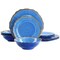 Elama Roma 12 Piece Melamine Dinnerware Set in Blue EL-ROMA - alternate 1