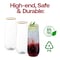 Smarty Had A Party 9 oz. Clear with Gold Stemless Plastic Champagne Flutes (64 Glasses), 64PK 3709-CLG-CASE - alternate 3