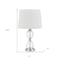 Homeroots 24" Clear Metal Table Lamp With White Empire Shade 524726 - alternate 5