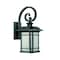 Homeroots XL Matte Black Frosted Linen Glass Lantern Wall Light 398628 - alternate 3