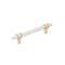 Amerock Carrione 5-1/16 inch 128mm Center-to-Center Marble White/Champagne Bronze Cabinet Pull BP36649MWCZ - alternate 1