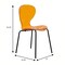 Leisuremod Modern Oyster Transparent Side Dining Side Chair with Black Base in Transparent Orange OCB-17TOR - alternate 8