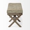 Homeroots 16in Beige And Brown Upholstered Cotton Blend Bench 376185 - alternate 2