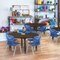 Regency Round Kee Adjustable Classroom Table W/ 4 Andy Stack Chairs, 48 in W, 48 in L, Neo Walnut TB48RNDNWAPBK45NV - alternate 3