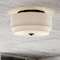 Vaxcel Burnaby 13-in W Black Mid-Century Modern Flush Mount Ceiling Light Fixture White Fabric Drum Shade C0279 - alternate 4