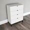 Homeroots 30" White Four Drawer Standard Chest 552263 - alternate 1
