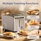 Simple Deluxe Toaster 2-slice, Defrost, Bagel, Cancel setting with LED Red lighting, 1-6 level Browning120V, 60Hz HKTOST2SILV2 - alternate 4
