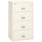 Fireking 4 Drawer, 1 Hr Fire & Impact Rated, 31" Wide Lateral Ivory White 4-3122-CIW - alternate 1