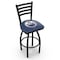 Holland Bar Stool Co 30" Blk Wrinkle Edmonton Oilers Swivel Bar Stool, Ladder Back L01430EdmOil - alternate 1