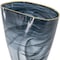 Homeroots 9" Charcoal Abstract Swirl Art Glass Table Vase 574244 - alternate 7