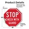 Signmission Stop Check with Guard, 18 inch X 18 inch, Vinyl Decal, 2PK OC-D-2PACK-18-248 - alternate 4