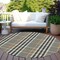 Homeroots 8' Black Gold And Ivory Round Plaid Washable Indoor Outdoor Area Rug 601454 - alternate 6