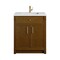 James Martin Vanities Bellshire 30" Sgl Vanity, Honey Oak w/Sgl Hole 3 CM White Zeus Silestone Top and Matching Backsplash 660-V30-HNO-1WZ - alternate 4