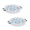 Homeroots Set of Two Blue Round Solid Wood Vanity Tray With Handles 516327 - alternate 1