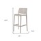 Homeroots Set of Four 30" Taupe Faux Rattan Heavy Duty Plastic Outdoor Bar Height Chairs 565347 - alternate 5