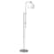 Homeroots 68" Nickel Adjustable Reading Floor Lamp With White Frosted Glass Globe Shade 523410 - alternate 1