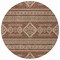 Homeroots 8' Brown And Ivory Round Southwestern Washable Indoor Outdoor Area Rug 593656 - alternate 4