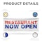 Signmission Restaurant Now Open, 24 Inch x 72 Inch, Vinyl Banner B-72-30834 - alternate 3