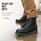 Handpoint Mens 6 in Soft Toe Work Boots-Black Full Grain Leather Safety Boots, 8 HSB84994-D-8 - alternate 3