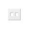 Lutron Nova T 3-Gang Triple Opening Wallplate, White NT-OOO-FB-WH - alternate 1