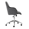Homeroots Dark Gray and Silver Aluminum and Fabric Adjustable Swivel Rolling Conference Office Chair 544973 - alternate 5
