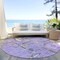 Homeroots 8' Lavender Lilac And Purple Round Geometric Washable Indoor Outdoor Area Rug 589400 - alternate 4
